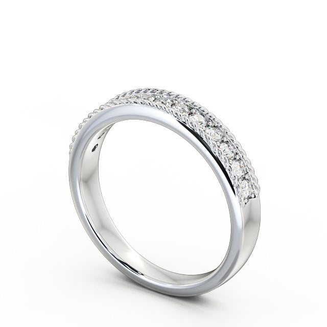 Half Eternity Round Diamond Ring Palladium - Nina HE42_WG_SIDE