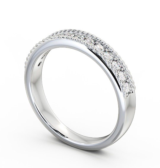 Half Eternity Round Diamond Rope design Ring 18K White Gold HE42_WG_THUMB1