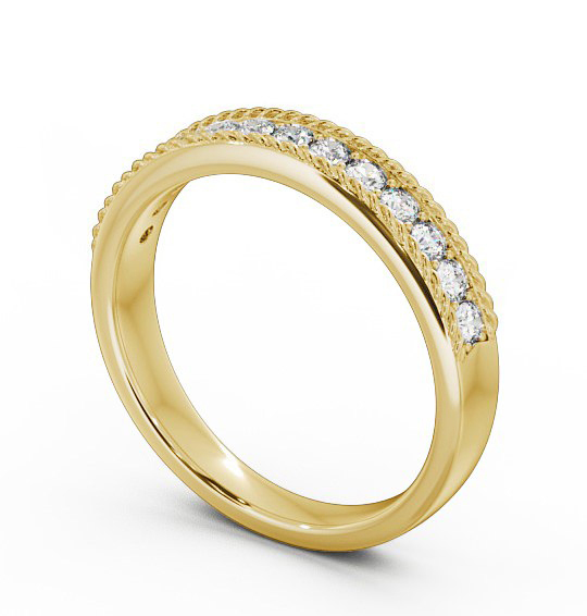 Half Eternity Round Diamond Rope design Ring 18K Yellow Gold HE42_YG_THUMB1 