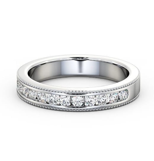  Vintage Half Eternity Round Diamond Ring 9K White Gold - Cleopatra HE43_WG_THUMB2 