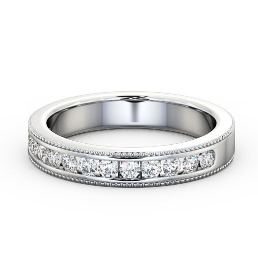  Vintage Half Eternity Round Diamond Ring Platinum - Cleopatra HE43_WG_THUMB2 