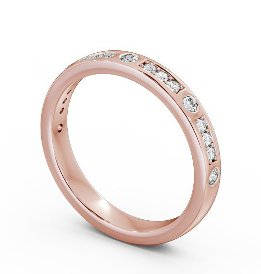 Half Eternity 0.28ct Round Diamond Channel and Flush Set Ring 9K Rose Gold HE44_RG_THUMB1