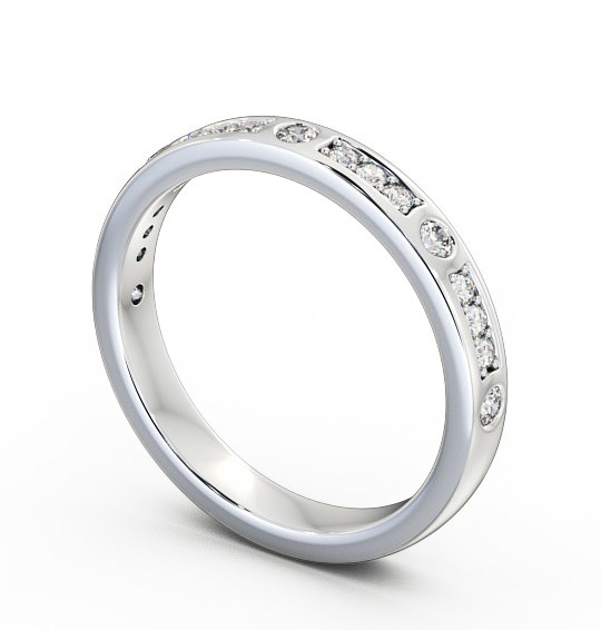 Half Eternity 0.28ct Round Diamond Channel and Flush Set Ring Platinum HE44_WG_THUMB1 