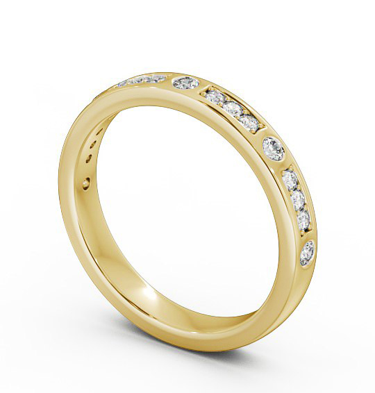 Half Eternity 0.28ct Round Diamond Channel and Flush Set Ring 9K Yellow Gold HE44_YG_THUMB1