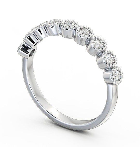 Half Eternity Round Diamond Ring Platinum - Amal HE45_WG_THUMB1