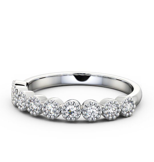  Half Eternity Round Diamond Ring Platinum - Amal HE45_WG_THUMB2 
