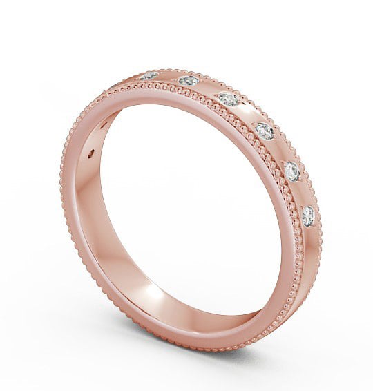 Half Eternity Round Diamond Ring 18K Rose Gold - Berlin HE46_RG_THUMB1
