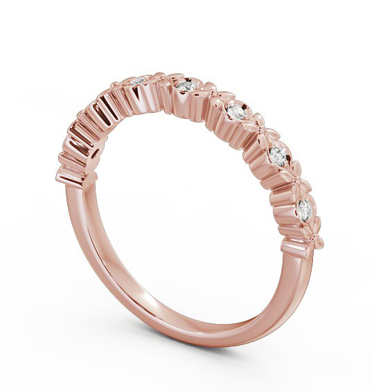 Half Eternity Round Diamond Criss Cross Ring 18K Rose Gold HE47_RG_THUMB1 