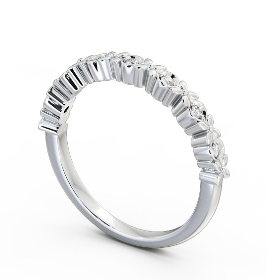 Half Eternity Round Diamond Criss Cross Ring Palladium HE47_WG_THUMB1 