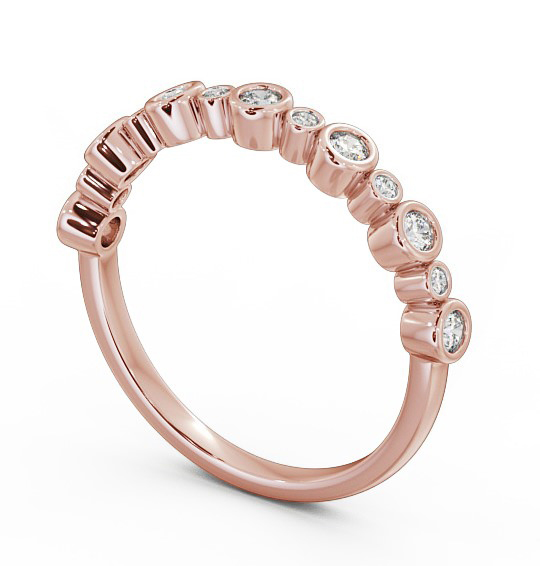 Half Eternity Round Diamond Bezel Set Ring 9K Rose Gold HE48_RG_THUMB1 