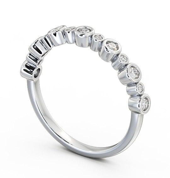 Half Eternity Round Diamond Ring Platinum - Dalila HE48_WG_THUMB1