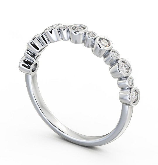 Half Eternity Round Diamond Bezel Set Ring Palladium HE48_WG_THUMB1 