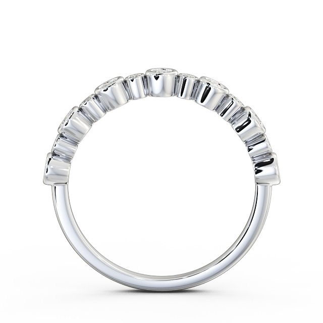 Half Eternity Round Diamond Ring 9K White Gold - Dalila HE48_WG_UP