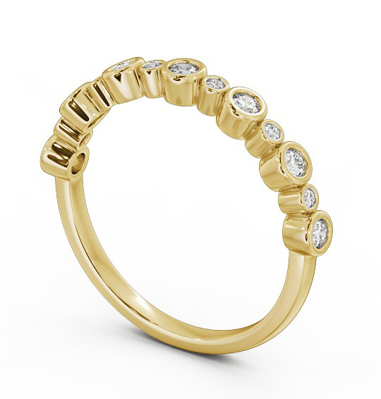 Half Eternity Round Diamond Bezel Set Ring 18K Yellow Gold HE48_YG_THUMB1 