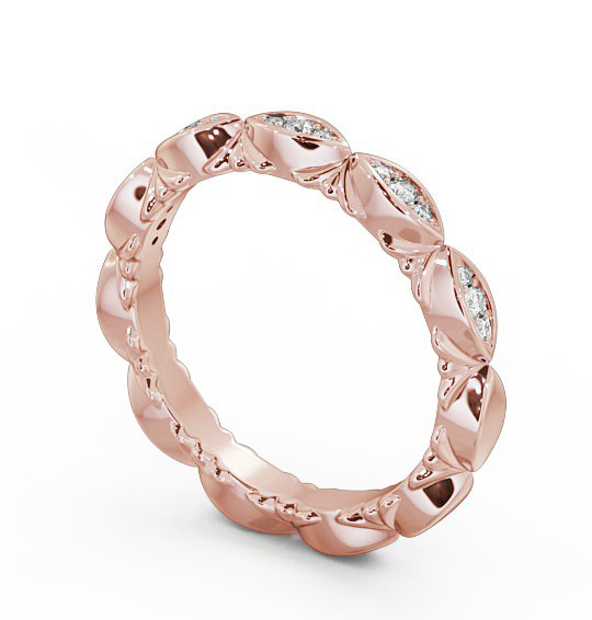 Half Eternity 0.10ct Round Diamond Ring 9K Rose Gold HE49_RG_THUMB1