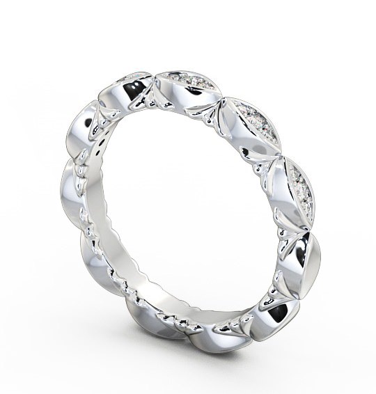 Half Eternity 0.10ct Round Diamond Ring Platinum - Carina HE49_WG_THUMB1