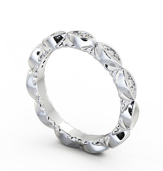 Half Eternity 0.10ct Round Diamond Ring 9K White Gold HE49_WG_THUMB1