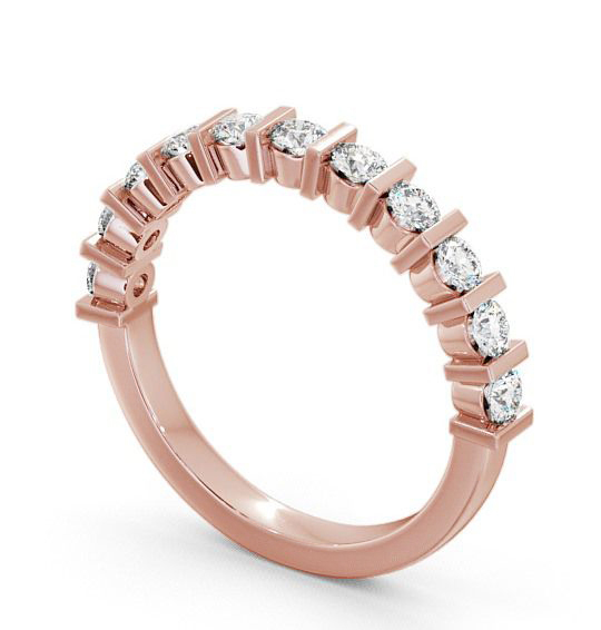 Half Eternity Round Diamond Tension Set Ring 9K Rose Gold HE4_RG_THUMB1 