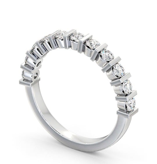 Half Eternity Round Diamond Tension Set Ring 18K White Gold HE4_WG_THUMB1 