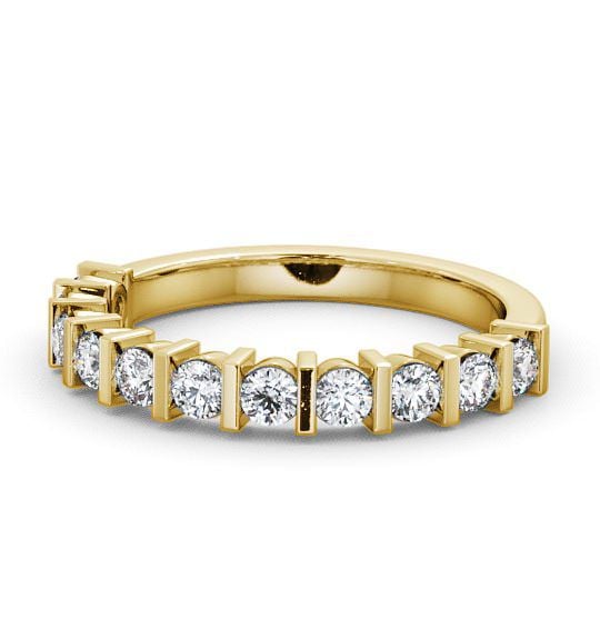  Half Eternity Round Diamond Ring 9K Yellow Gold - Hayles HE4_YG_THUMB2 