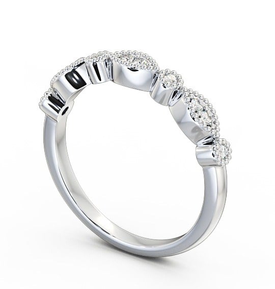  Half Eternity 0.10ct Round Diamond Ring 9K White Gold - Vienne HE50_WG_THUMB1 