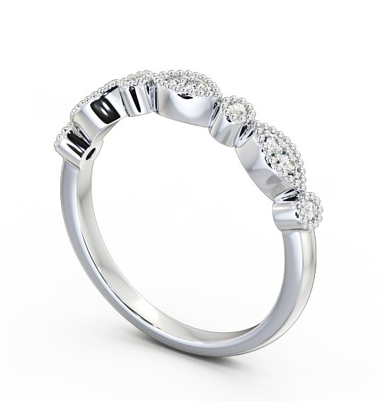 Half Eternity 0.10ct Round Diamond Wedding Ring Ring 9K White Gold HE50_WG_THUMB1 