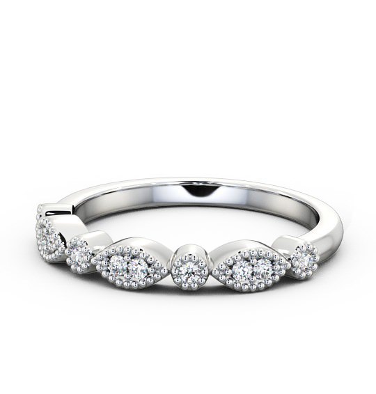  Half Eternity 0.10ct Round Diamond Ring Platinum - Vienne HE50_WG_THUMB2 