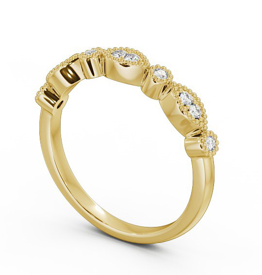 Half Eternity 0.10ct Round Diamond Wedding Ring Ring 9K Yellow Gold HE50_YG_THUMB1 