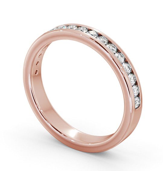 Half Eternity Round Diamond Channel Set Ring 9K Rose Gold HE51_RG_THUMB1 