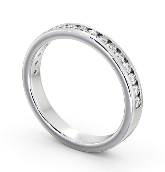 Half Eternity Round Diamond Ring 18K White Gold - Rosie HE51_WG_THUMB1