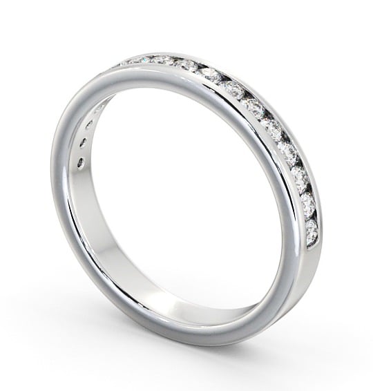 Half Eternity Round Diamond Channel Set Ring 18K White Gold HE51_WG_THUMB1