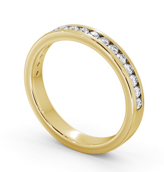 Half Eternity Round Diamond Ring 18K Yellow Gold - Rosie HE51_YG_THUMB1