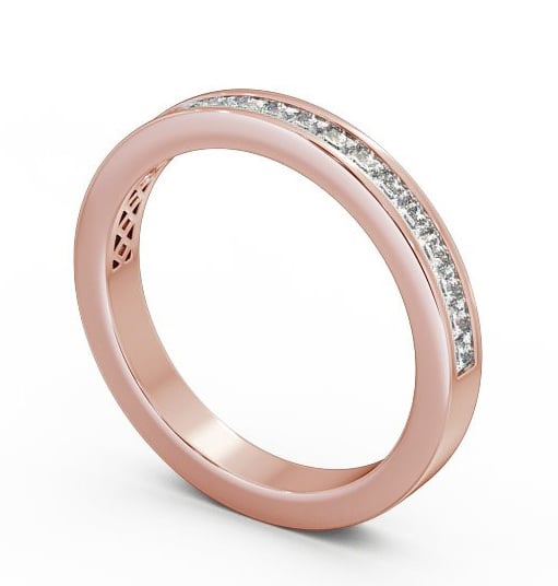 Half Eternity Princess Diamond Ring 18K Rose Gold - Eva HE52_RG_THUMB1