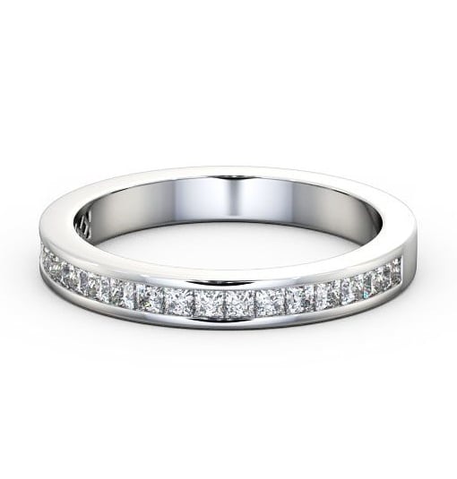  Half Eternity Princess Diamond Ring 18K White Gold - Eva HE52_WG_THUMB2 