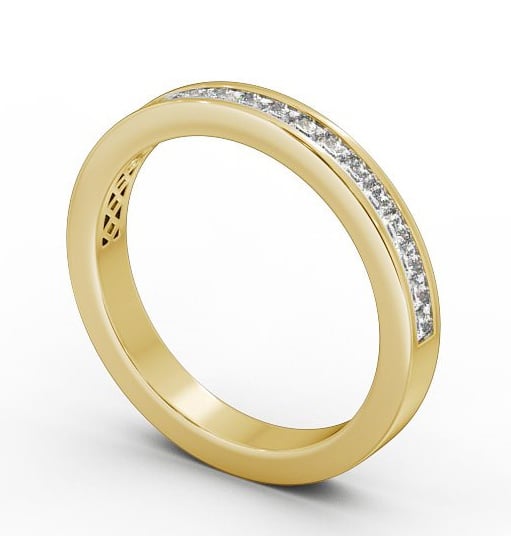  Half Eternity Princess Diamond Ring 9K Yellow Gold - Eva HE52_YG_THUMB1 