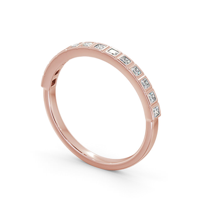 Half Eternity Princess Diamond Ring 18K Rose Gold - Atterby HE55_RG_SIDE