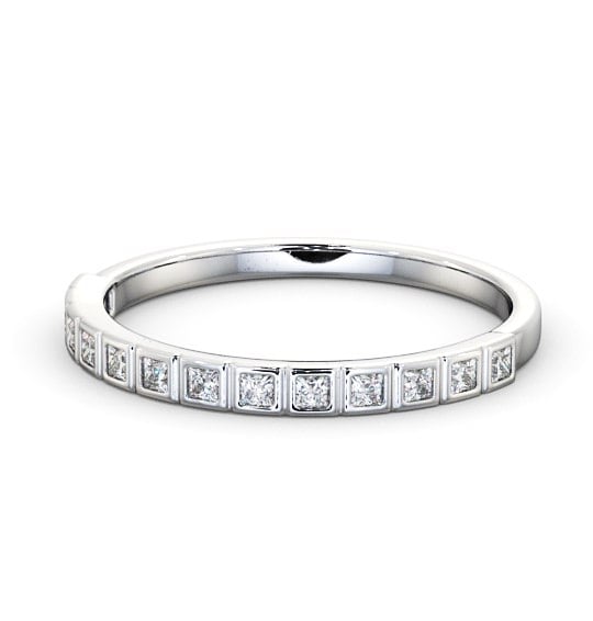  Half Eternity Princess Diamond Ring 9K White Gold - Atterby HE55_WG_THUMB2 