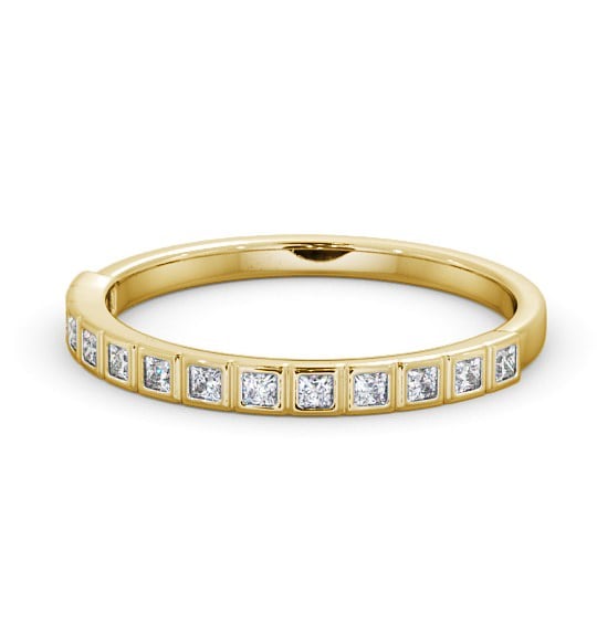  Half Eternity Princess Diamond Ring 9K Yellow Gold - Atterby HE55_YG_THUMB2 