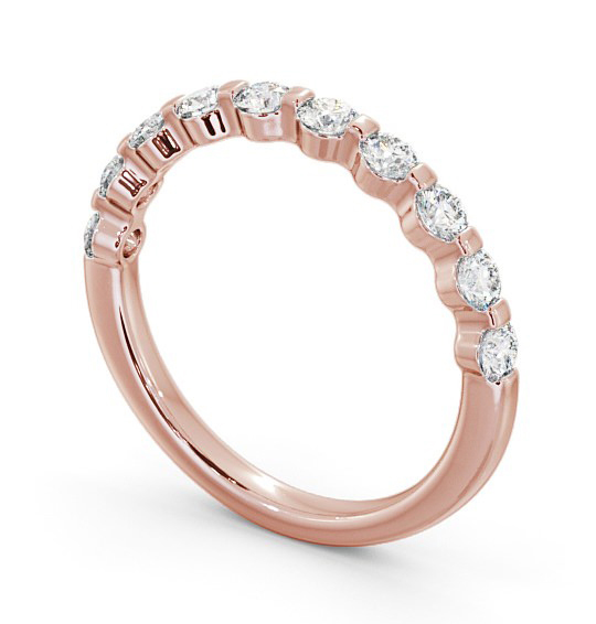 Half Eternity Round Diamond Tension Set Ring 18K Rose Gold HE56_RG_THUMB1