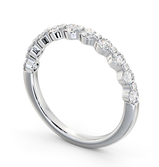 Half Eternity Round Diamond Tension Set Ring Palladium HE56_WG_THUMB1 