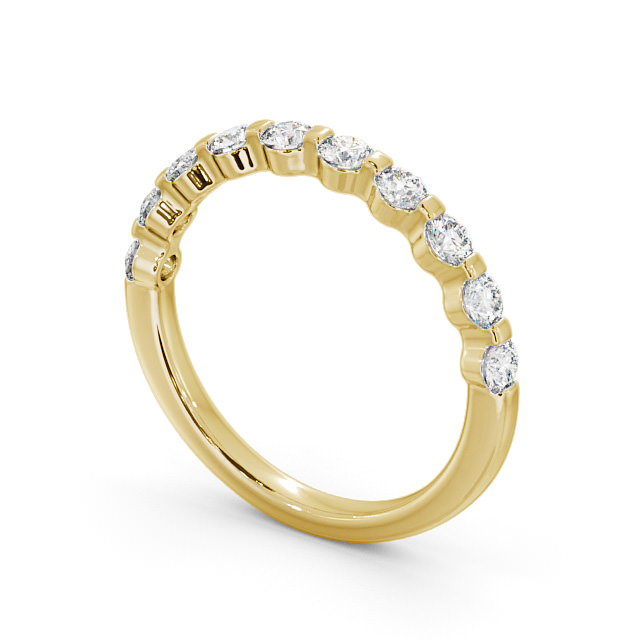 Half Eternity Round Diamond Ring 9K Yellow Gold - Candice HE56_YG_SIDE