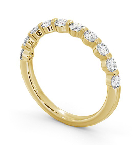 Half Eternity Round Diamond Tension Set Ring 9K Yellow Gold HE56_YG_THUMB1 