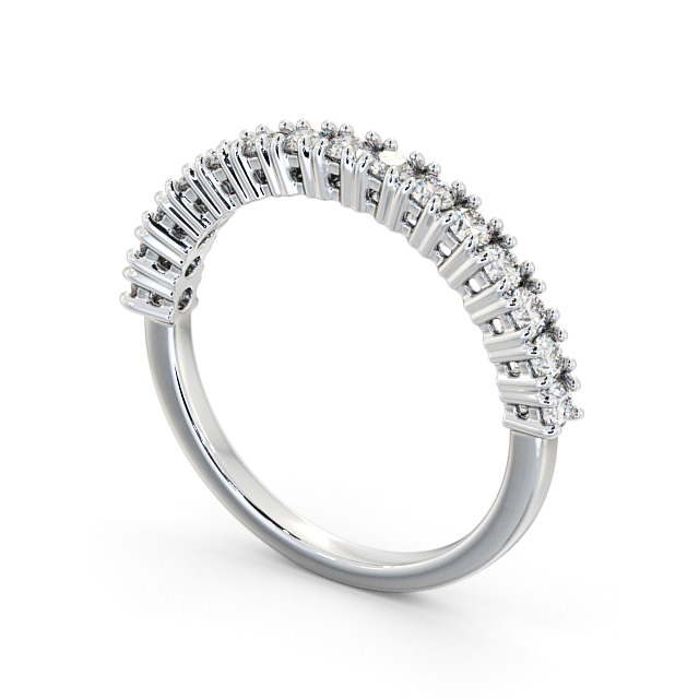 Half Eternity Round Diamond Ring 18K White Gold - Belinda HE57_WG_SIDE