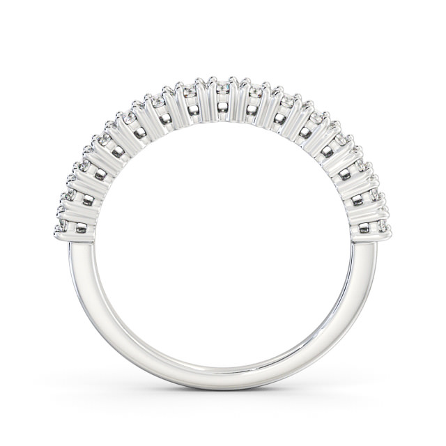 Half Eternity Round Diamond Ring 18K White Gold - Belinda HE57_WG_UP