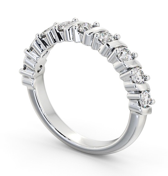 Half Eternity Round Diamond Ring 9K White Gold - Dalston HE58_WG_THUMB1