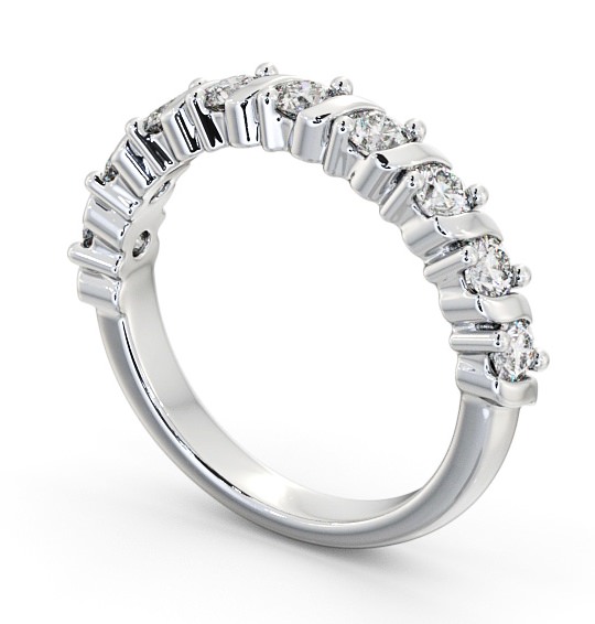 Half Eternity Round Diamond Contemporary Style Ring Platinum HE58_WG_THUMB1