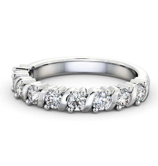 Dalston Half Eternity Ring Round Diamond Unique HE58_WG_THUMB2 