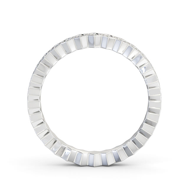 Half Eternity Round Diamond Ring Platinum - Naike HE59_WG_UP