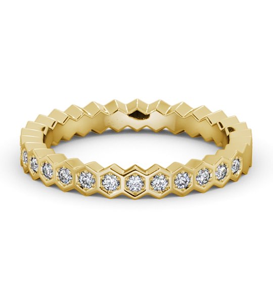  Half Eternity Round Diamond Ring 18K Yellow Gold - Naike HE59_YG_THUMB2 