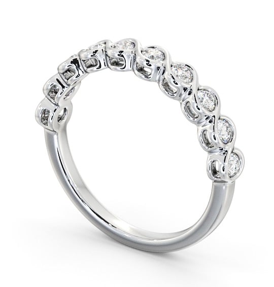  Half Eternity Round Diamond Ring 18K White Gold - Sandela HE60_WG_THUMB1 